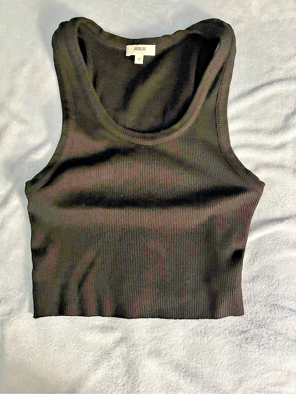AGOLDE Cropped Tank Black Medium